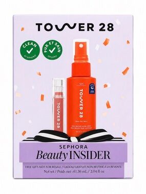 Tower 28 SOS Daily Rescue Facial Spray & Lip Gloss Set - Orange